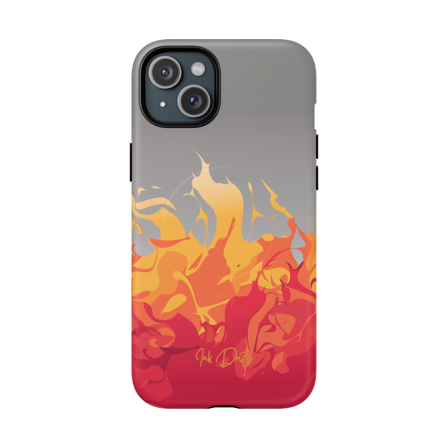 iPhone 15 Plus Matte Phone Case - Flame Burst | MagSafe iPhone Case