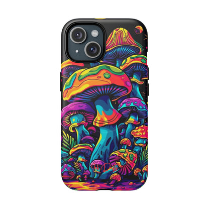 iPhone 15 Matte Phone Case - Psychedelic Fungi | MagSafe iPhone Case