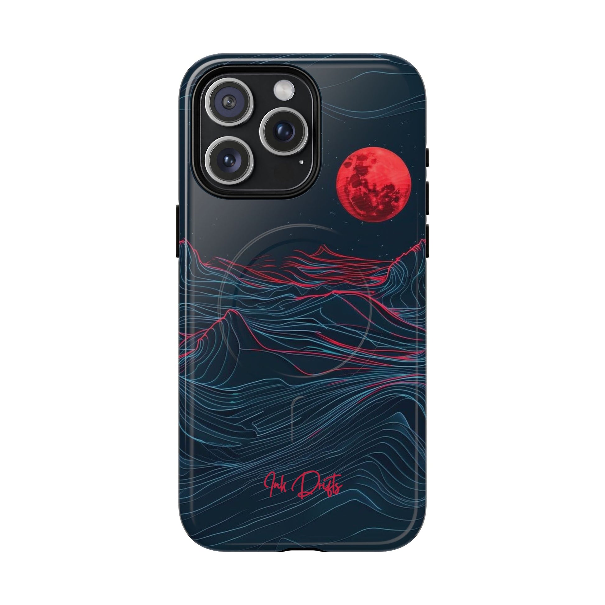 iPhone 15 Pro Max Glossy Phone Case - Blood Moon | MagSafe iPhone Case