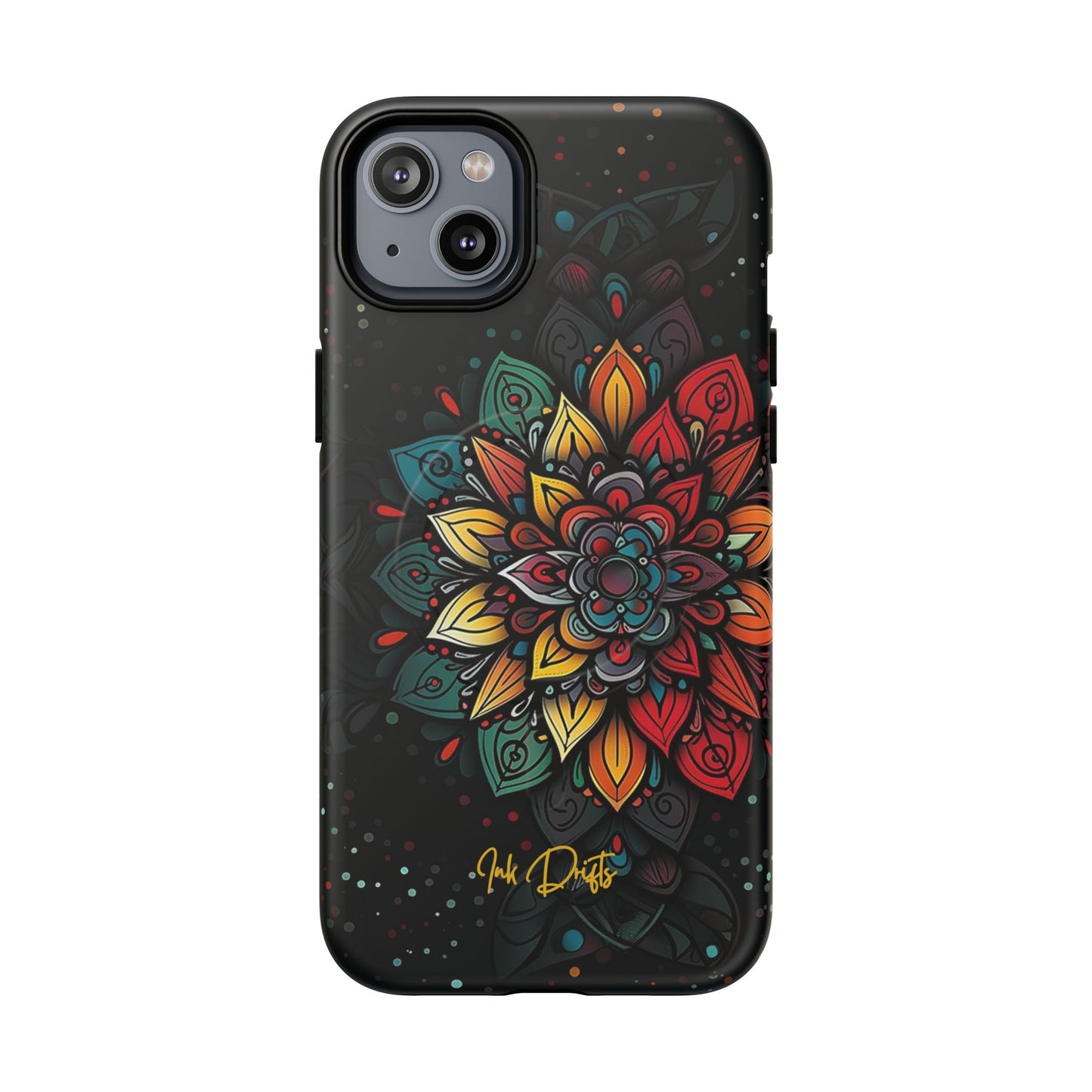 iPhone 14 Plus Matte Phone Case - Mandala Radiance | MagSafe iPhone Case