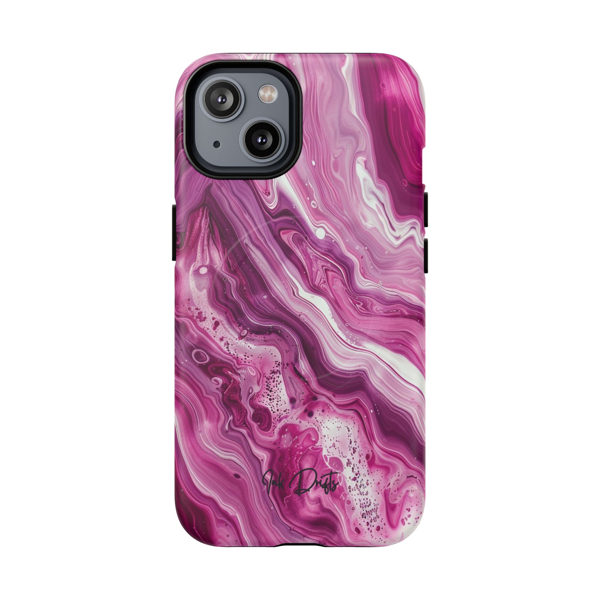 iPhone 14 Matte Phone Case - Pink Marble | MagSafe iPhone Case