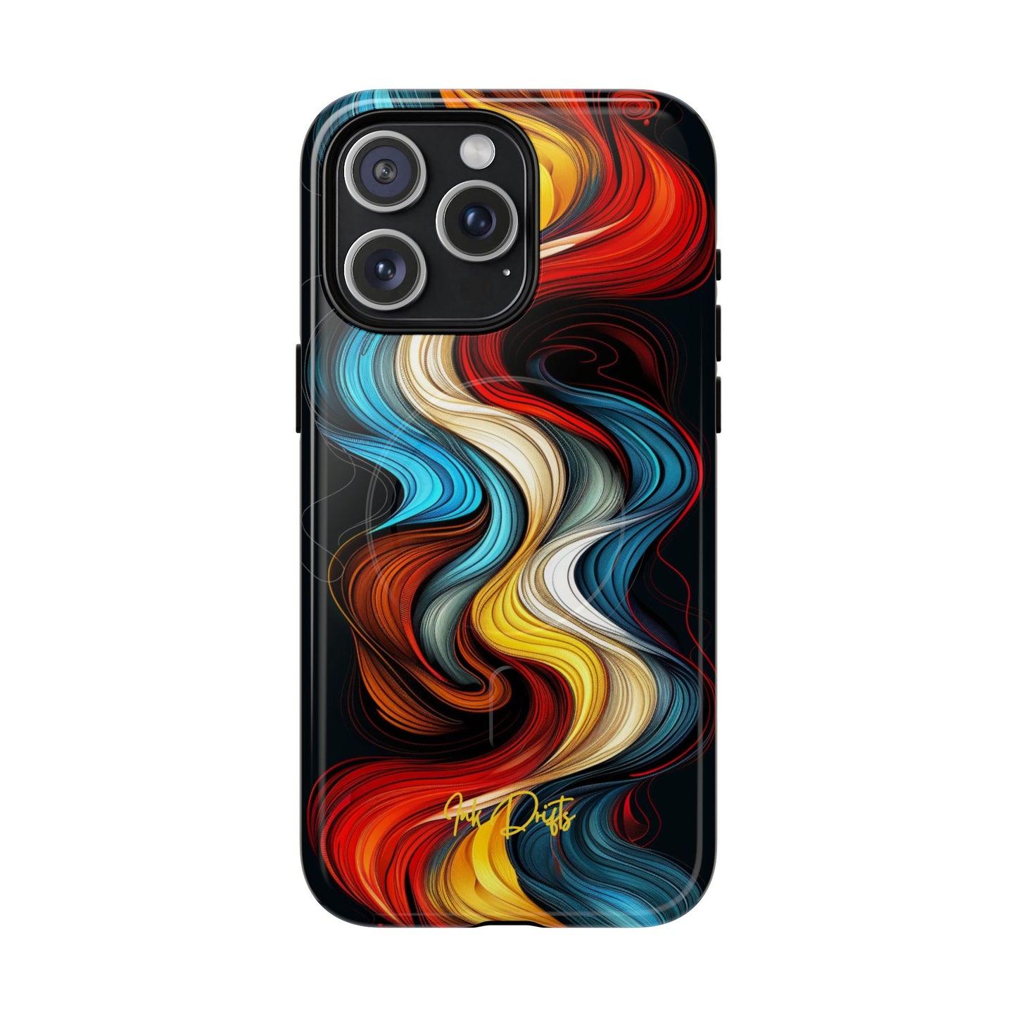 iPhone 15 Pro Max Glossy Phone Case - Tangled Colors | MagSafe iPhone Case