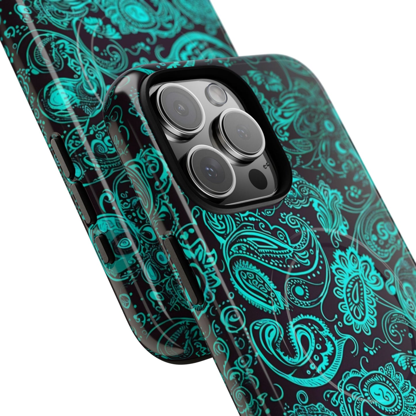 Phone Case - Teal Paisley | MagSafe iPhone Case