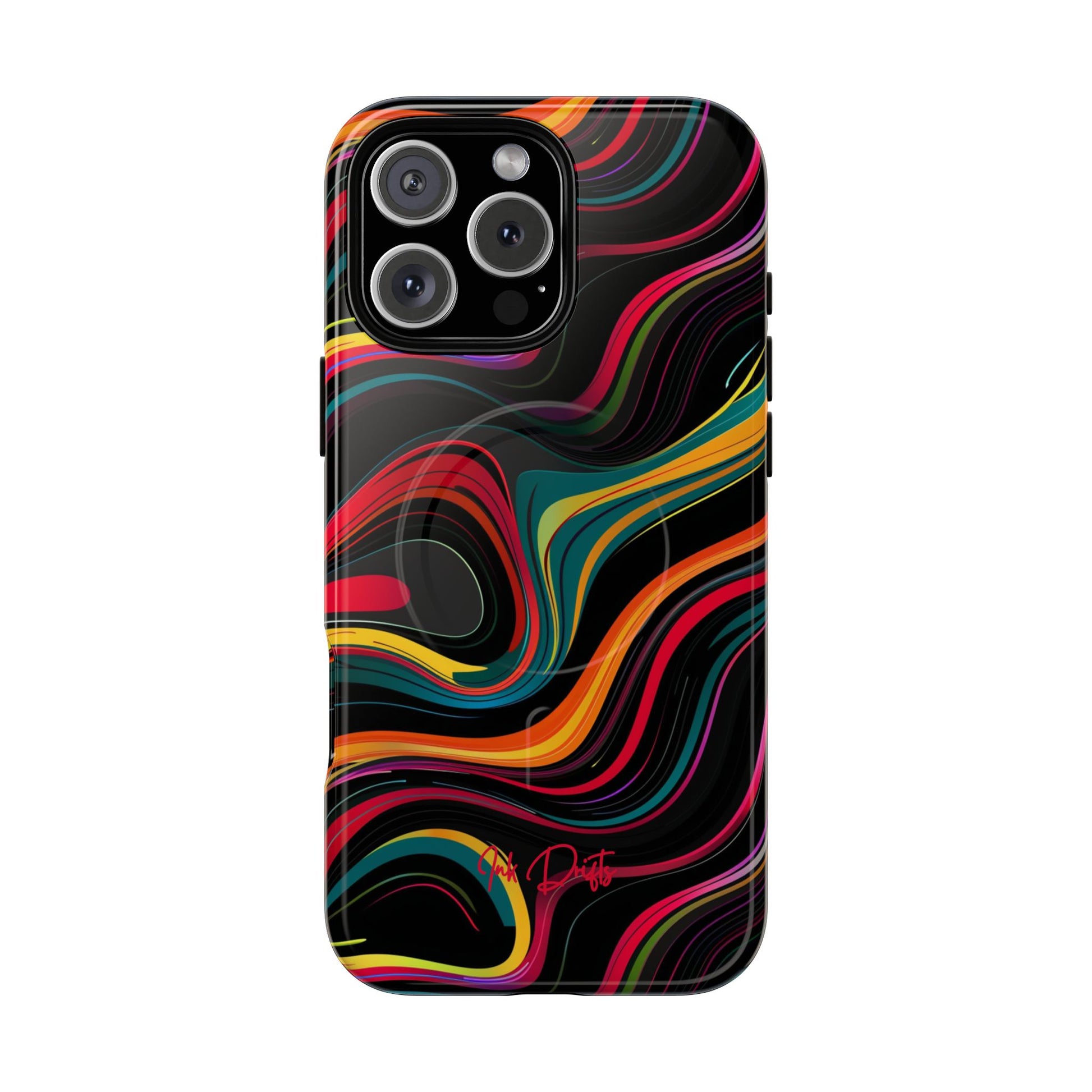 iPhone 16 Pro Max Glossy Phone Case - Vivid Currents | MagSafe iPhone Case