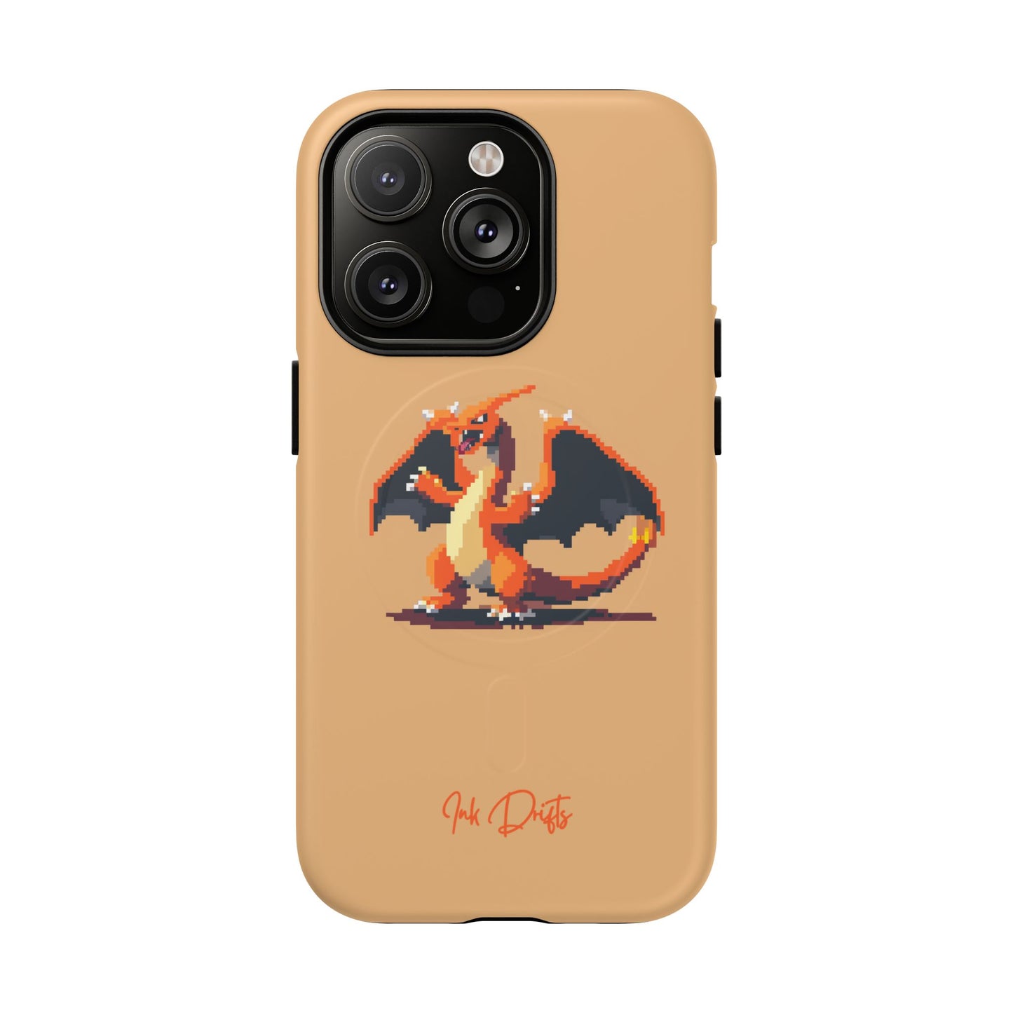 iPhone 14 Pro Matte Phone Case - Pixel Charizard | MagSafe iPhone Case