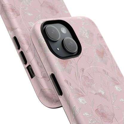 Phone Case - Pink Flora | MagSafe iPhone Case