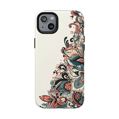 iPhone 14 Plus Matte Phone Case - Floral Cascade | MagSafe iPhone Case