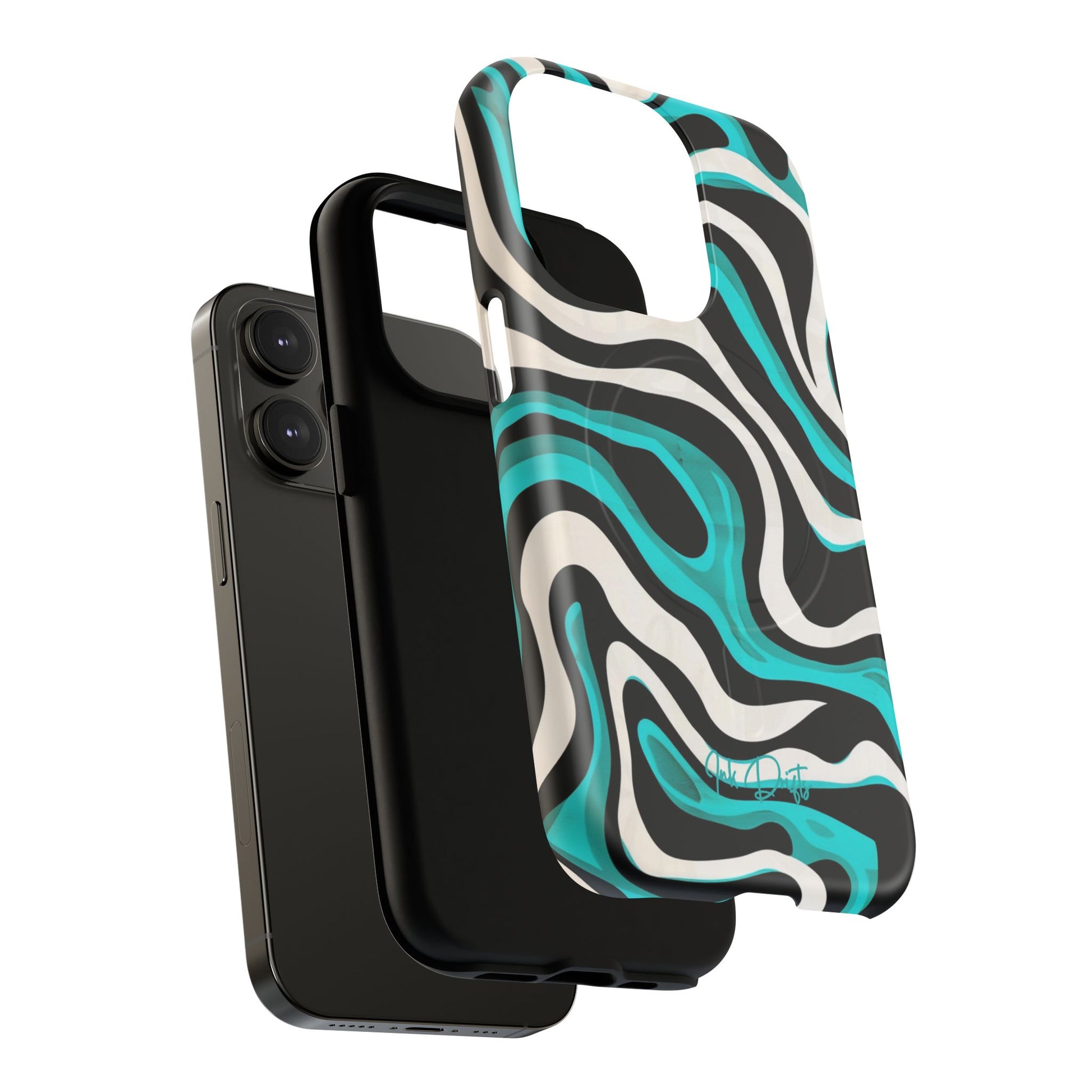 Phone Case - Aqua Strata | MagSafe iPhone Case