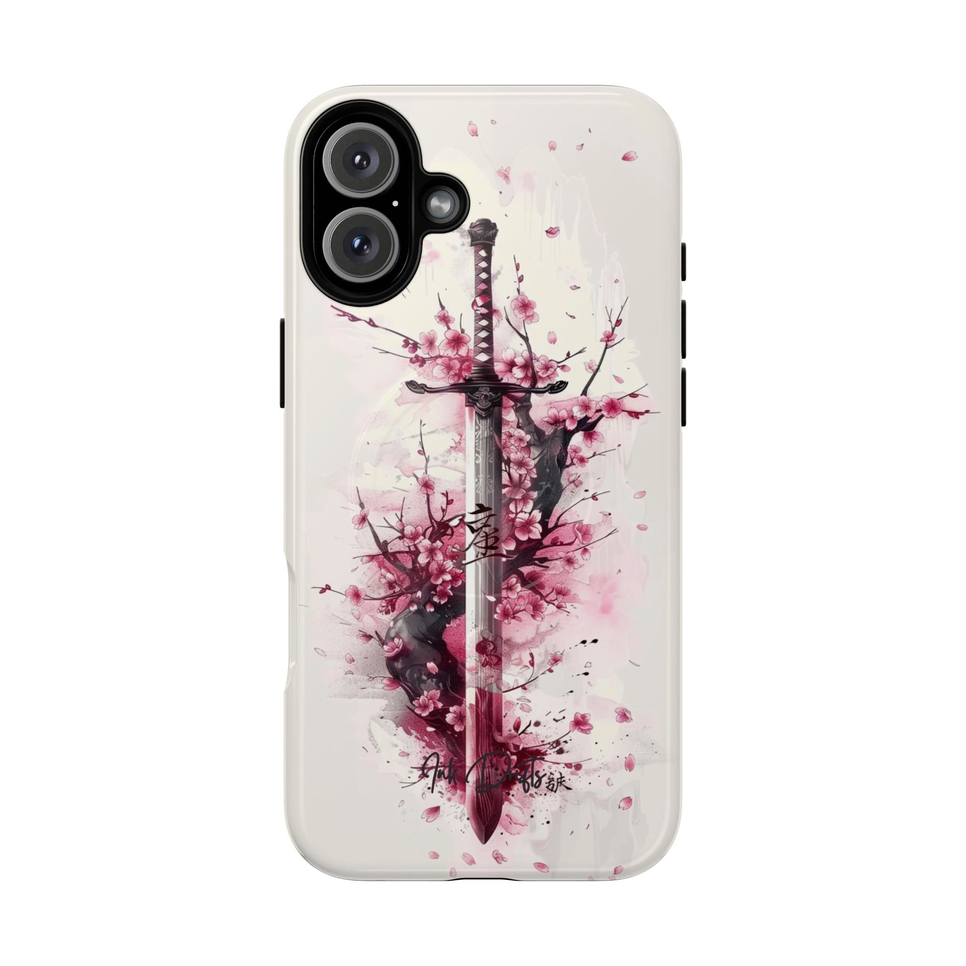 iPhone 16 Plus Glossy Phone Case - Sakura Blade | MagSafe iPhone Case