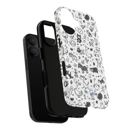 Phone Case - Doodle Zoo | MagSafe iPhone Case