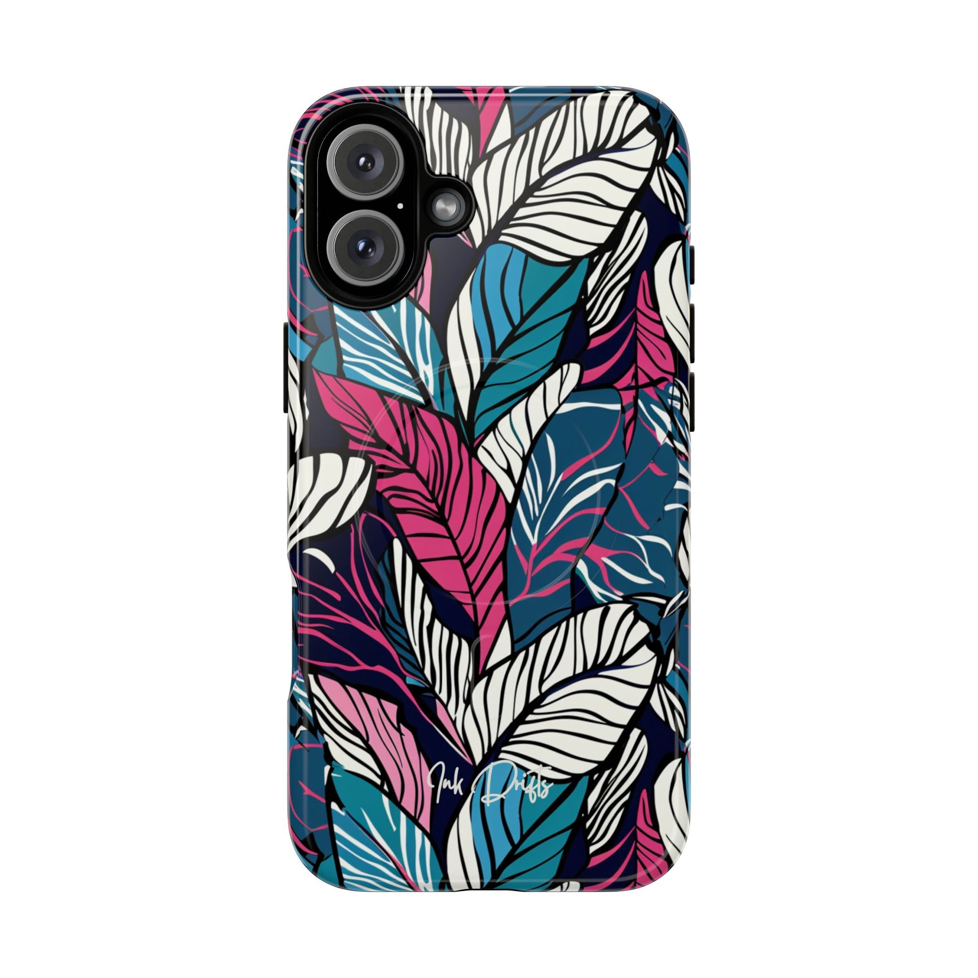 iPhone 16 Plus Glossy Phone Case - Leaf Symphony | MagSafe iPhone Case