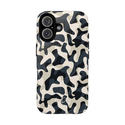 iPhone 16 Glossy Phone Case - Monochrome Camo | MagSafe iPhone Case