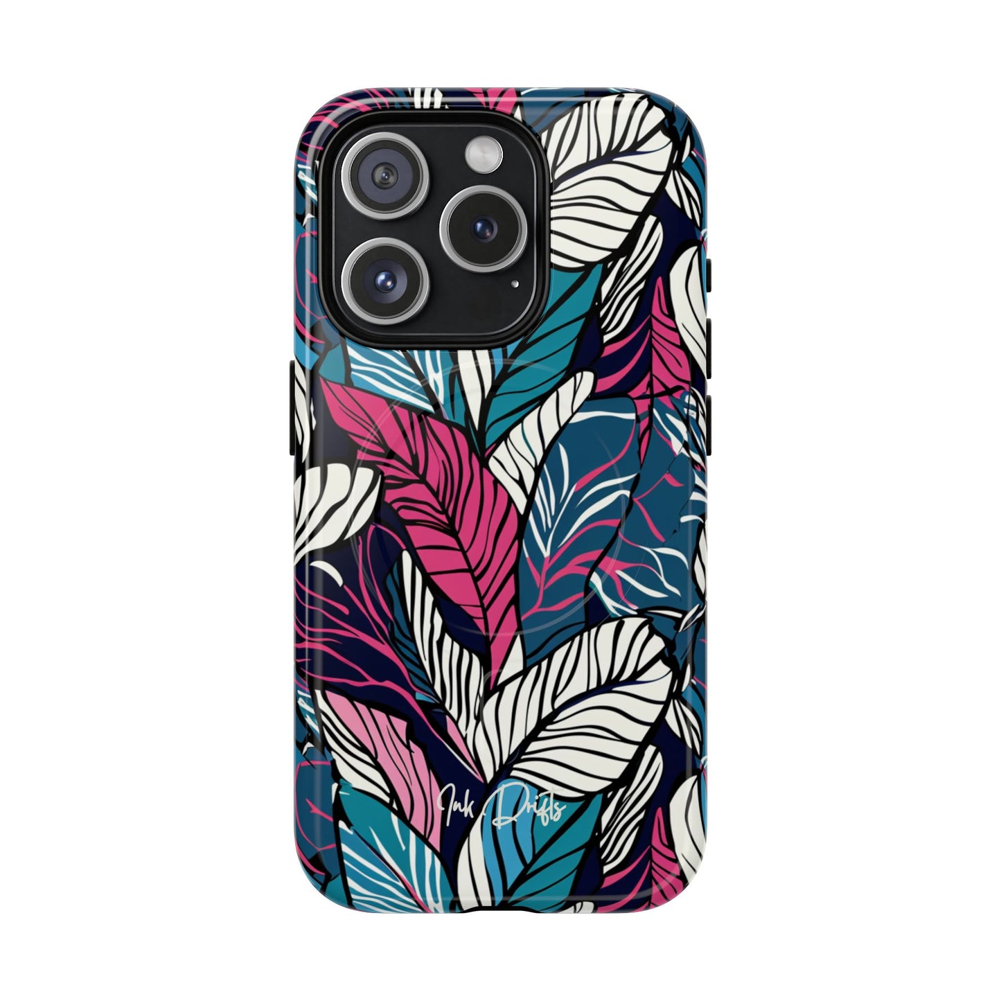 iPhone 15 Pro Glossy Phone Case - Leaf Symphony | MagSafe iPhone Case