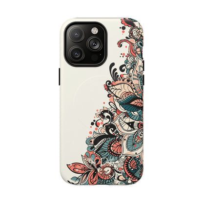 iPhone 14 Pro Max Matte Phone Case - Floral Cascade | MagSafe iPhone Case