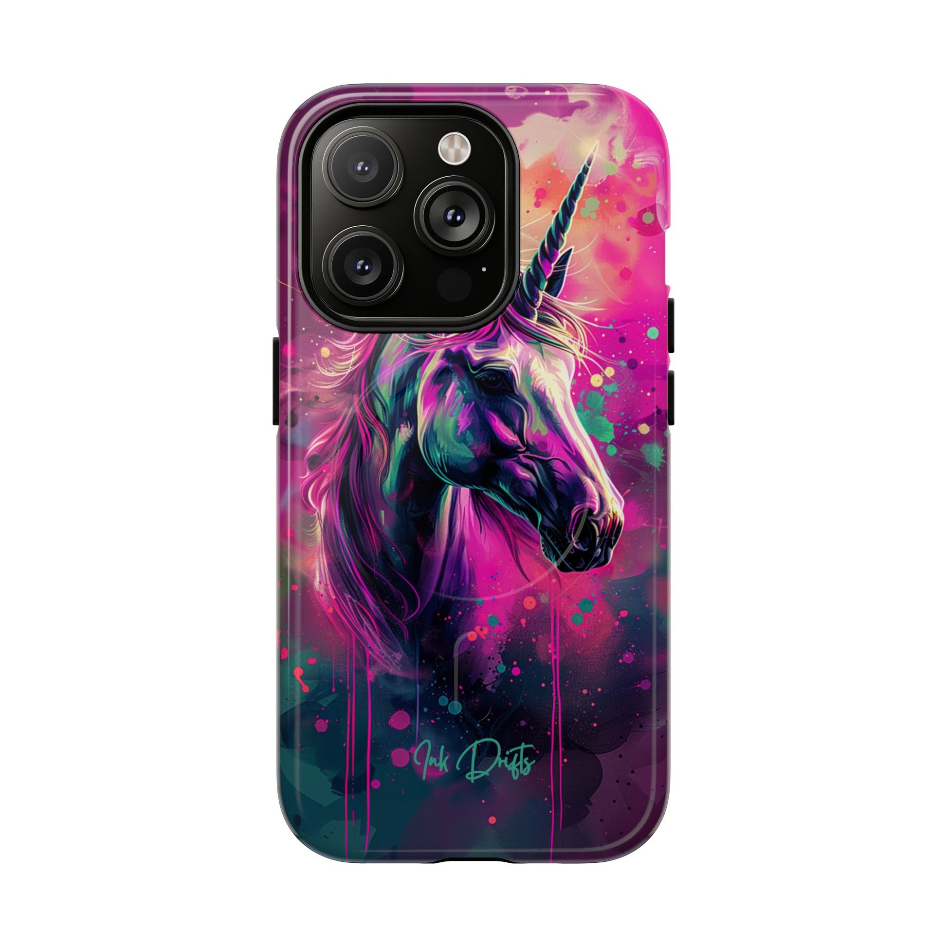 iPhone 14 Pro Glossy Phone Case - Mystic Unicorn | MagSafe iPhone Case