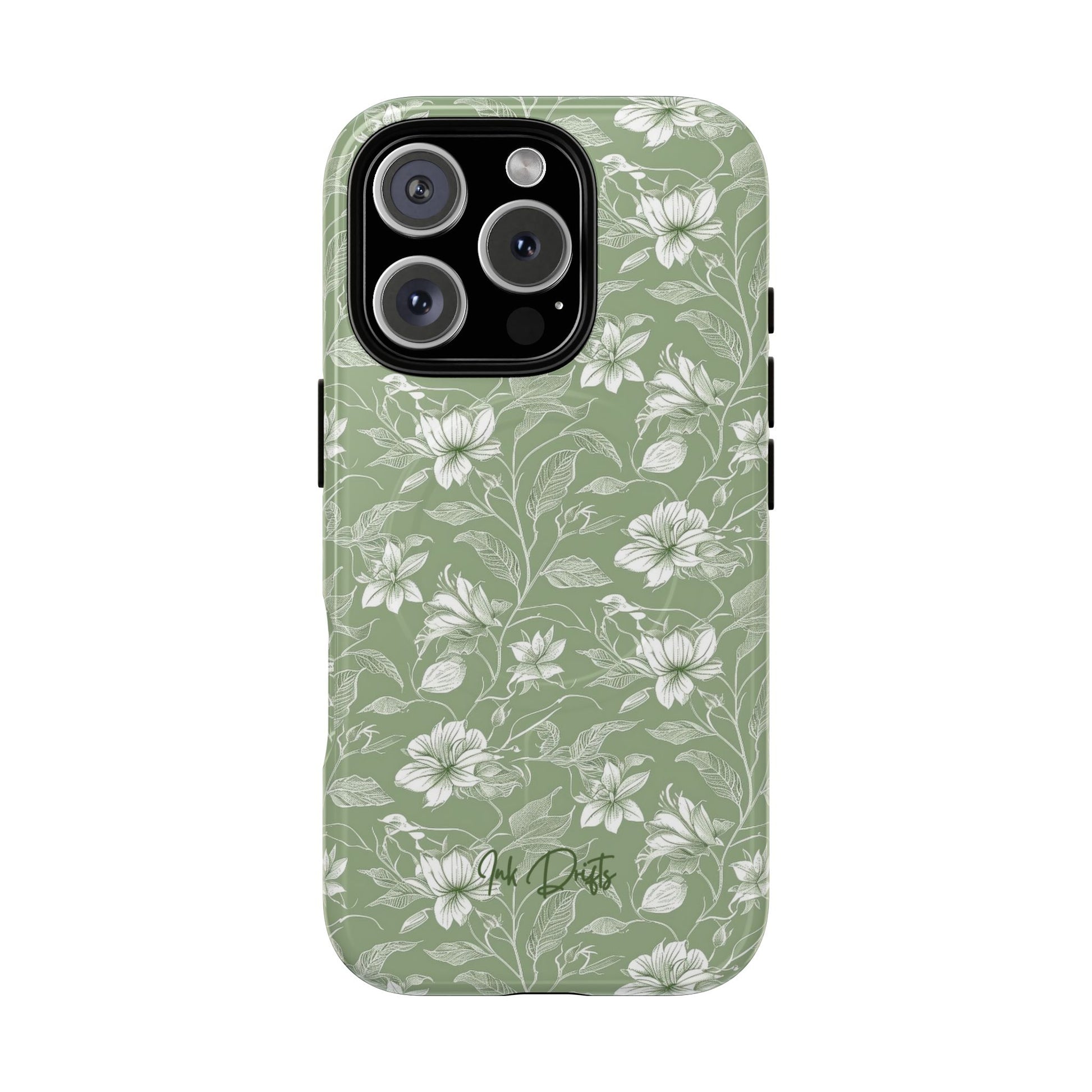 iPhone 16 Pro Glossy Phone Case - Garden Whisper | MagSafe iPhone Case