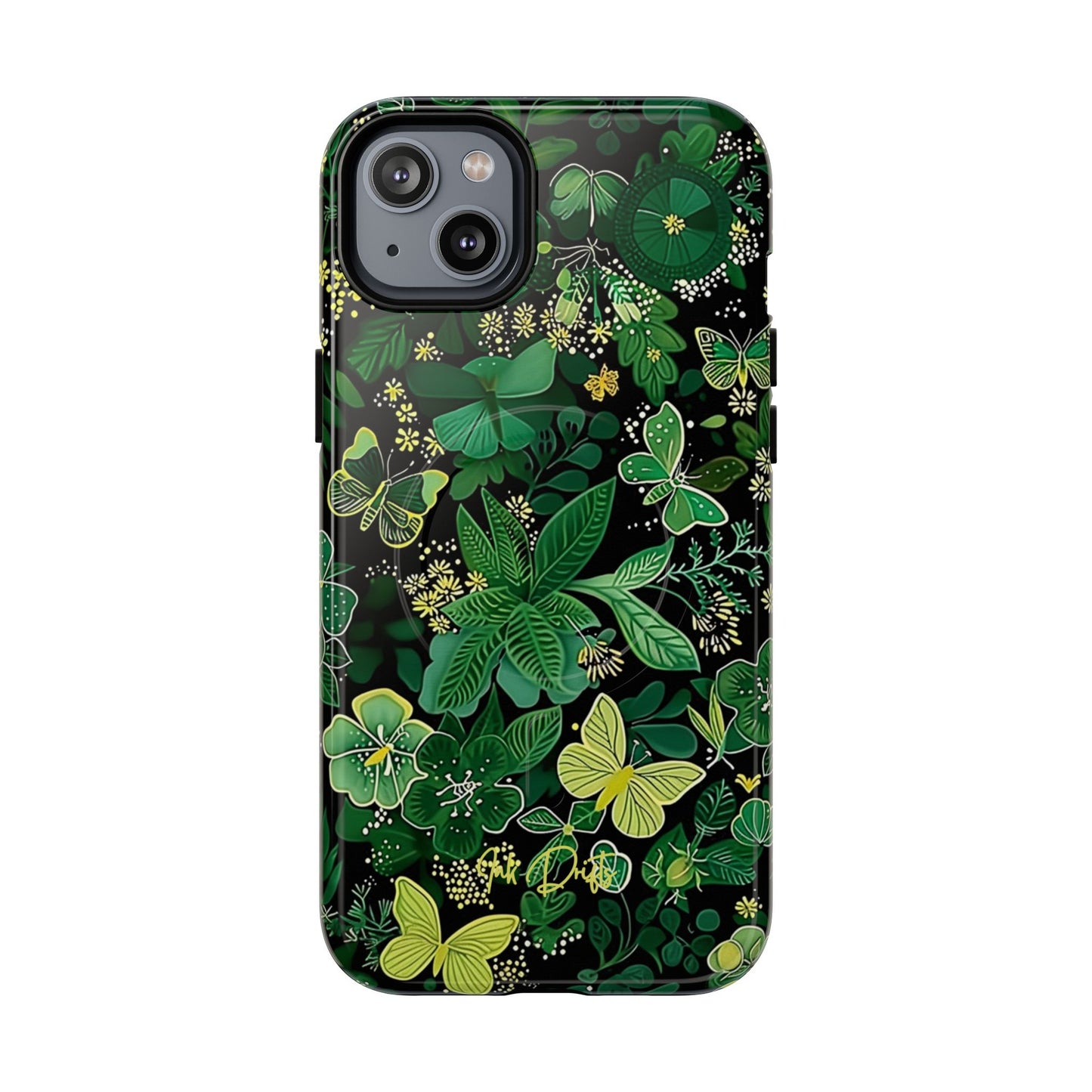 iPhone 14 Plus Glossy Phone Case - Spring Butterflies | MagSafe iPhone Case