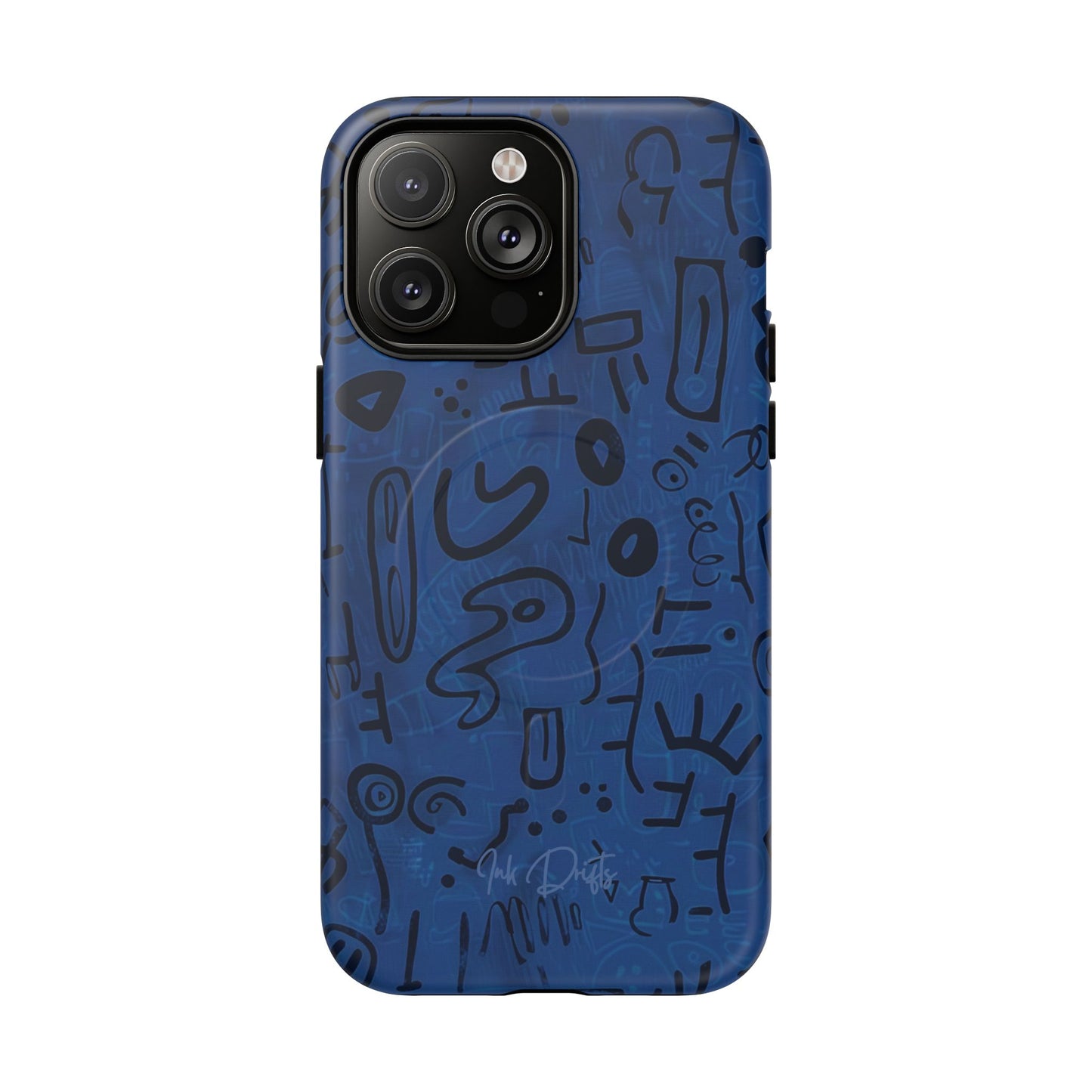 iPhone 14 Pro Max Matte Phone Case - Nocturnal Scribbles | MagSafe iPhone Case