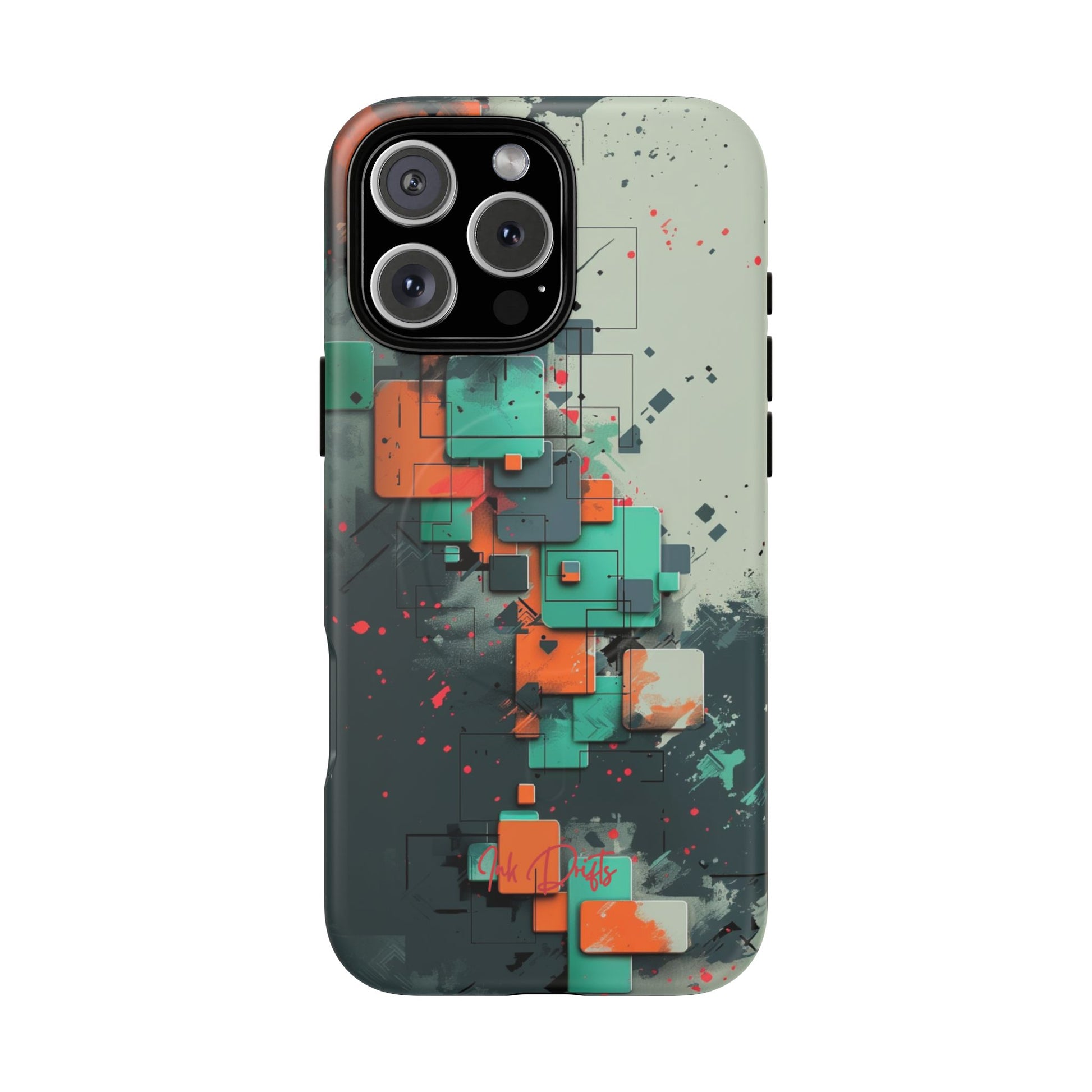 iPhone 16 Pro Max Matte Phone Case - Techno Mosaic | MagSafe iPhone Case