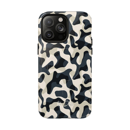 iPhone 14 Pro Max Glossy Phone Case - Monochrome Camo | MagSafe iPhone Case