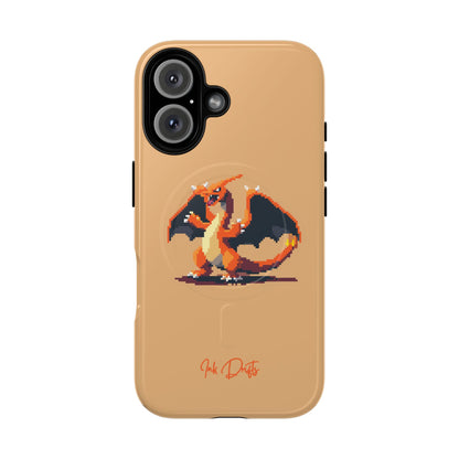 iPhone 16 Glossy Phone Case - Pixel Charizard | MagSafe iPhone Case