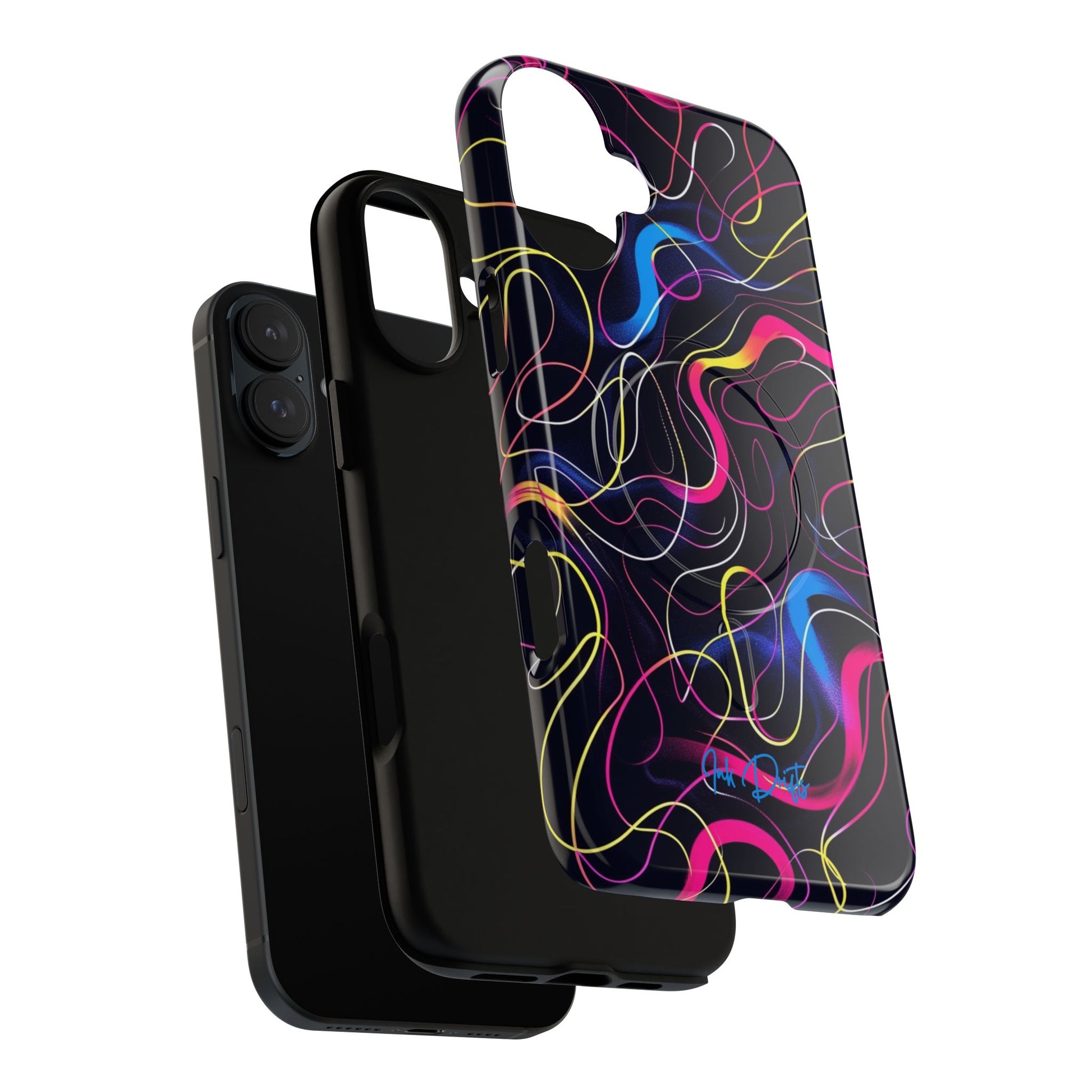 Phone Case - Neon Tangles | MagSafe iPhone Case