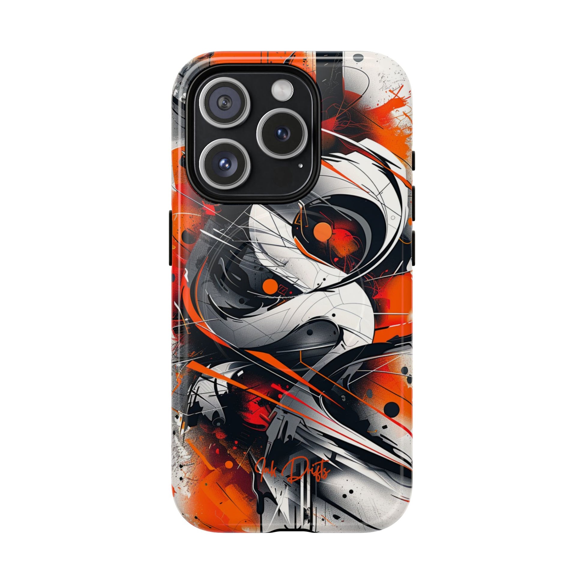 iPhone 15 Pro Glossy Phone Case - Urban Vortex | MagSafe iPhone Case