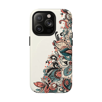 iPhone 14 Pro Matte Phone Case - Floral Cascade | MagSafe iPhone Case