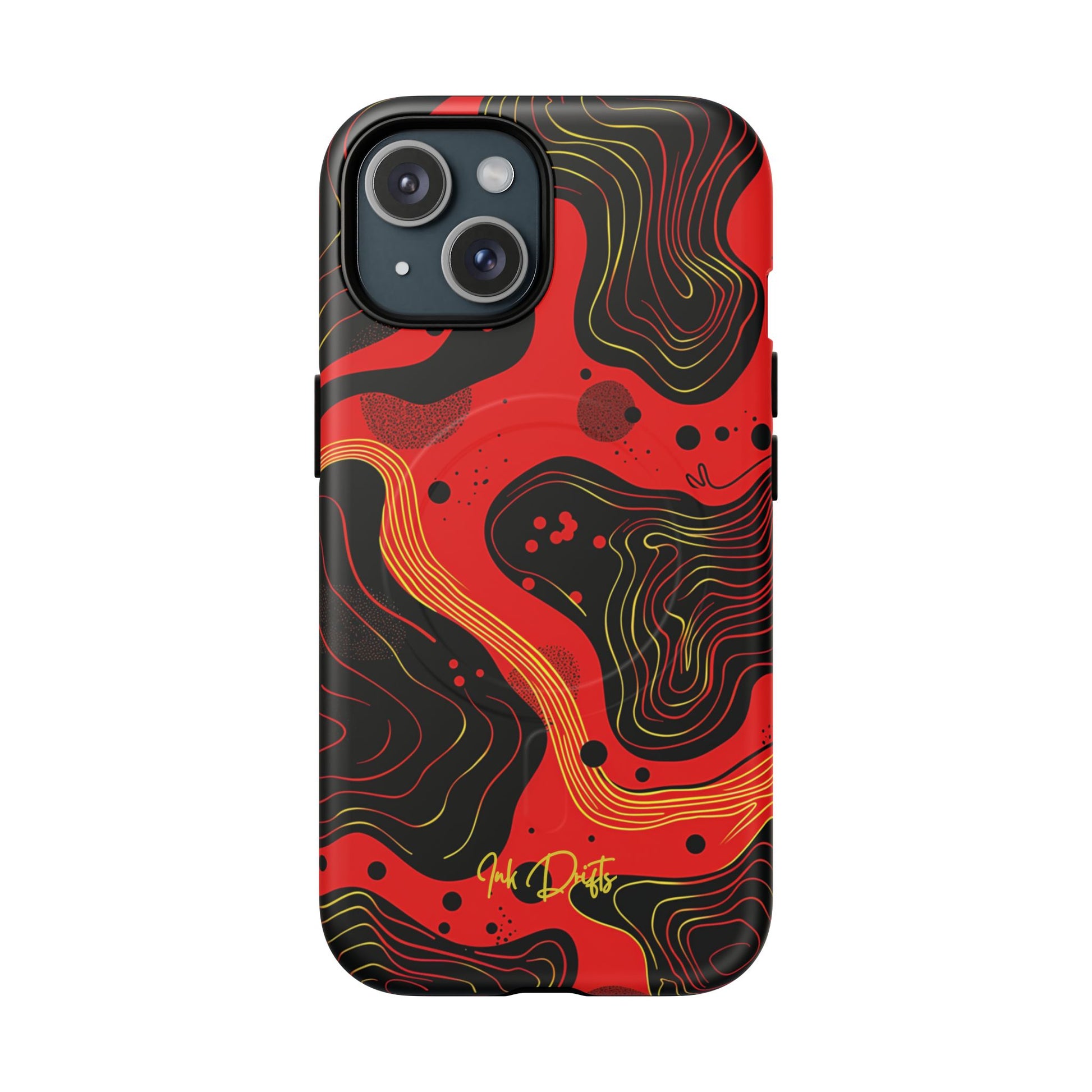 iPhone 15 Matte Phone Case - Ember Waves | MagSafe iPhone Case