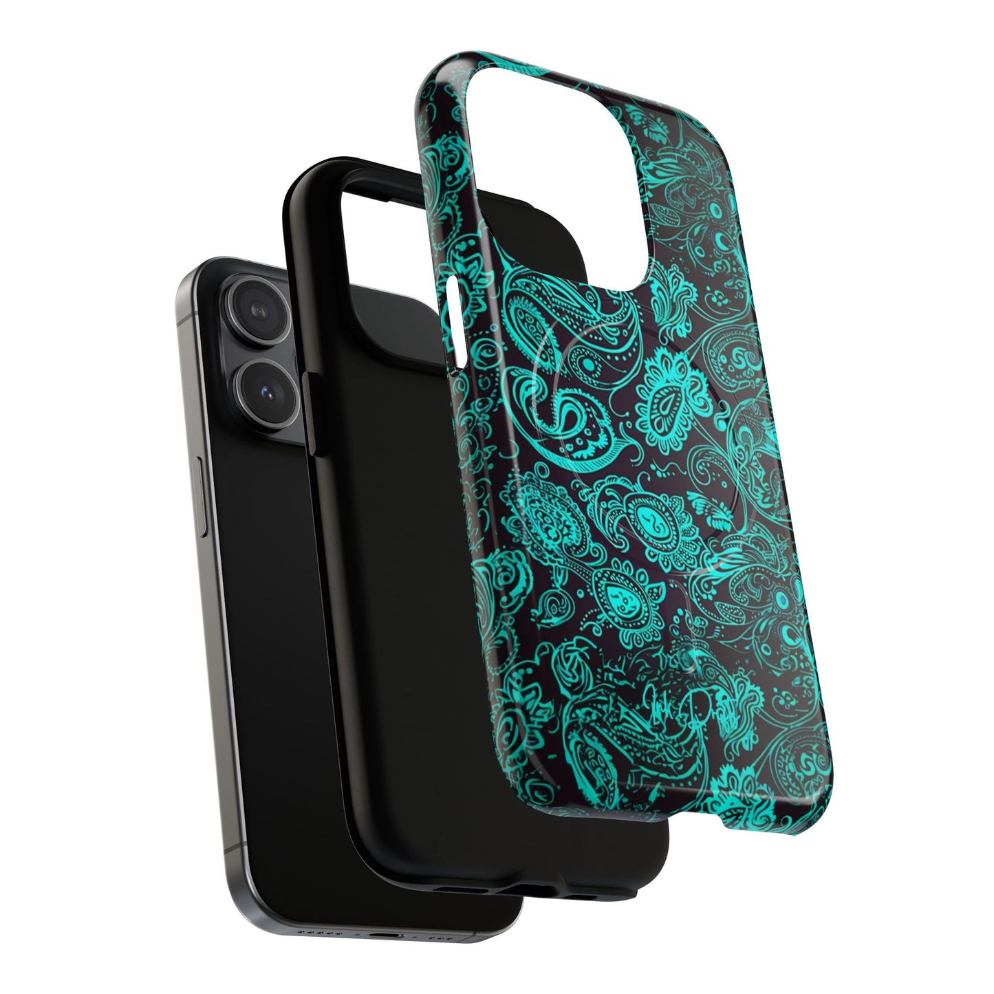 Phone Case - Teal Paisley | MagSafe iPhone Case