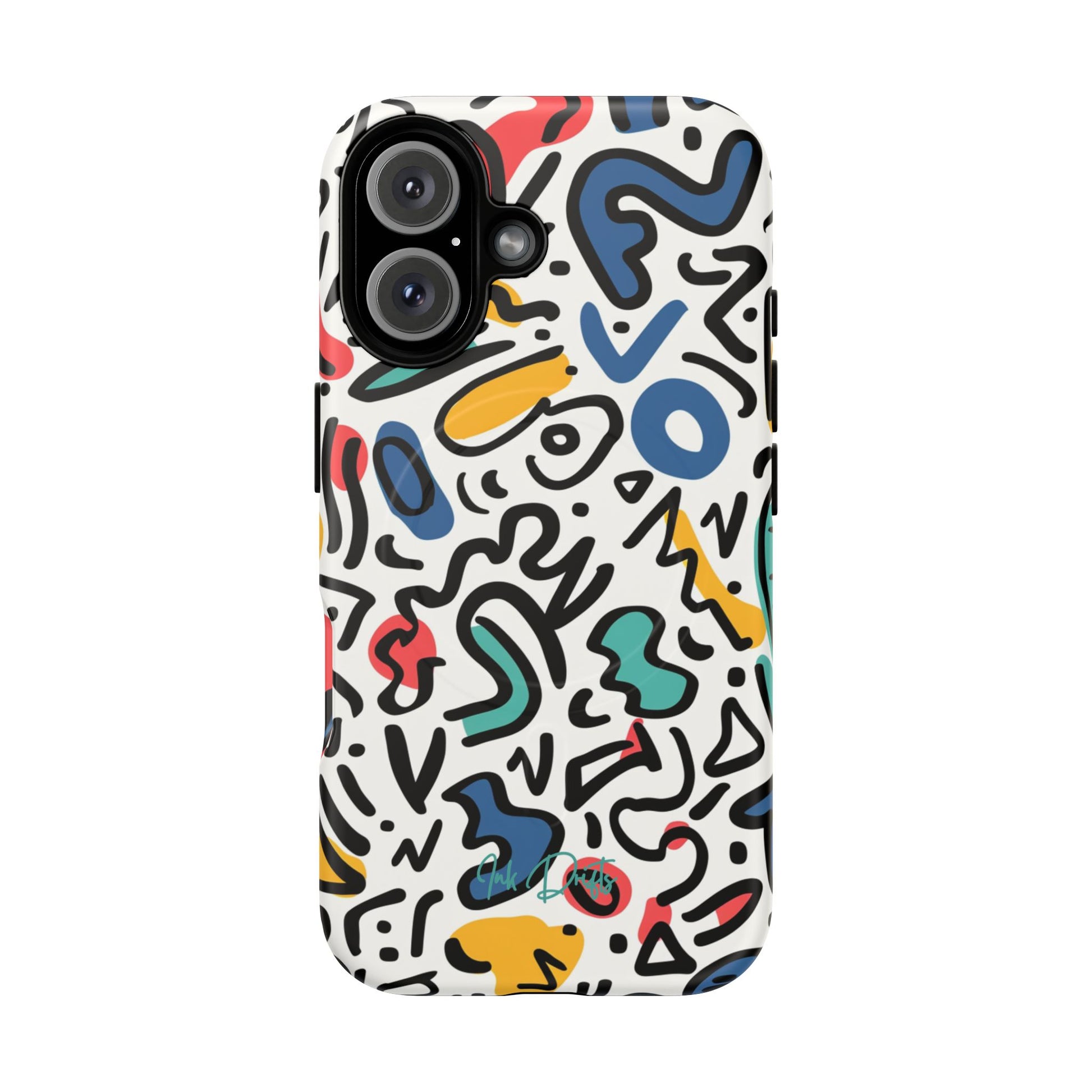 iPhone 16 Matte Phone Case - Playful Doodles | MagSafe iPhone Case