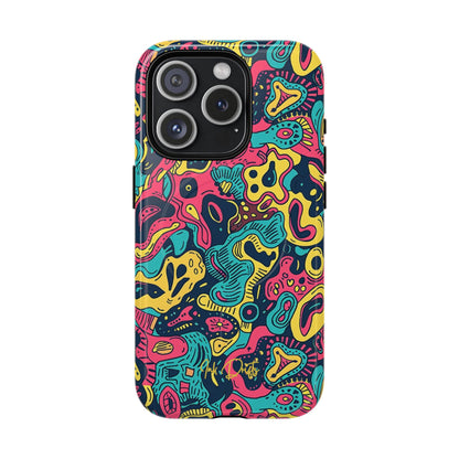 iPhone 15 Pro Glossy Phone Case - Psychedelic Pop | MagSafe iPhone Case