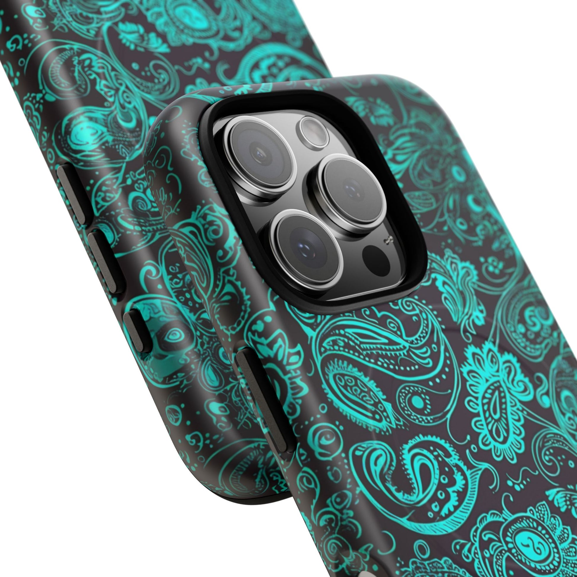 Phone Case - Teal Paisley | MagSafe iPhone Case