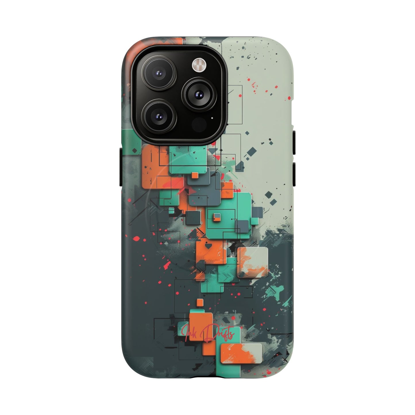 iPhone 14 Pro Matte Phone Case - Techno Mosaic | MagSafe iPhone Case