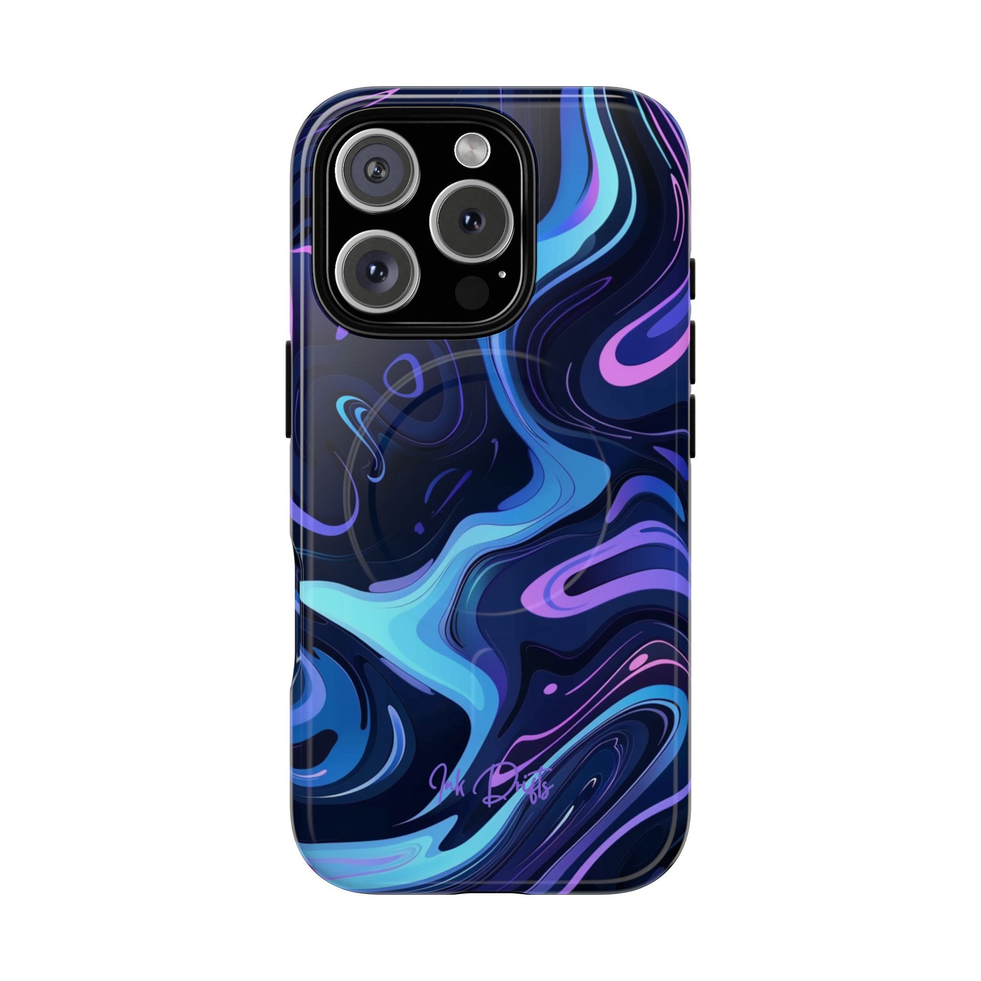 iPhone 16 Pro Glossy Phone Case - Cosmic Flow | MagSafe iPhone Case