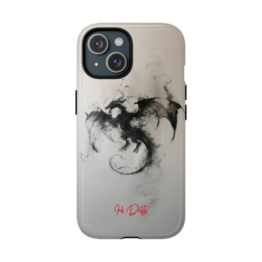 iPhone 15 Glossy Phone Case - Smoky Dragon | MagSafe iPhone Case