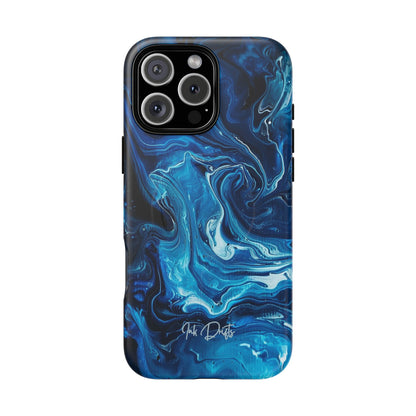 iPhone 16 Pro Max Matte Phone Case - Blue Swirl | MagSafe iPhone Case