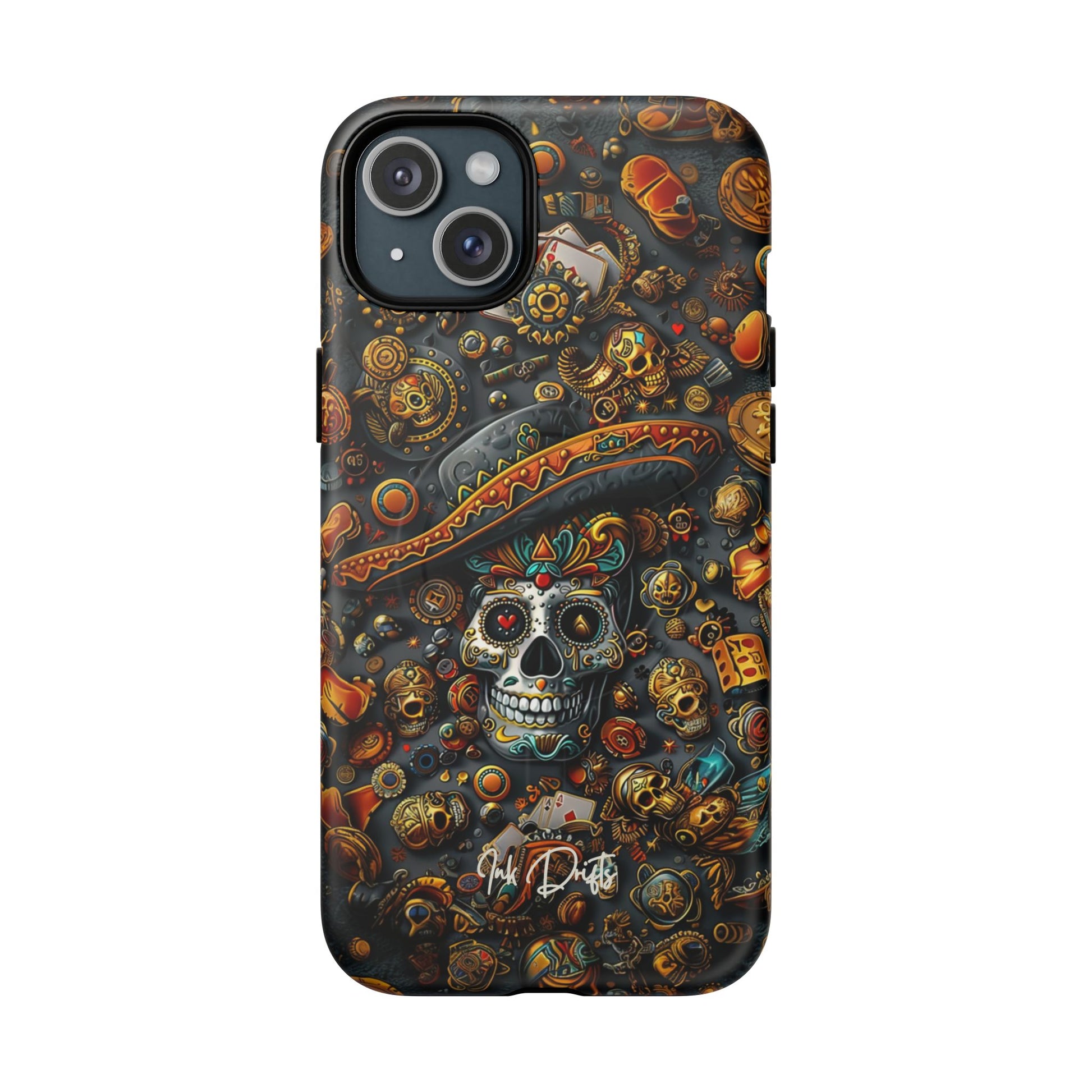 iPhone 15 Plus Matte Phone Case - Aztec Gold | MagSafe iPhone Case