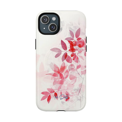 iPhone 15 Plus Glossy Phone Case - Whispering Leaves | MagSafe iPhone Case