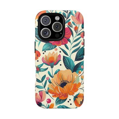 iPhone 16 Pro Matte Phone Case - Floral Garden | MagSafe iPhone Case