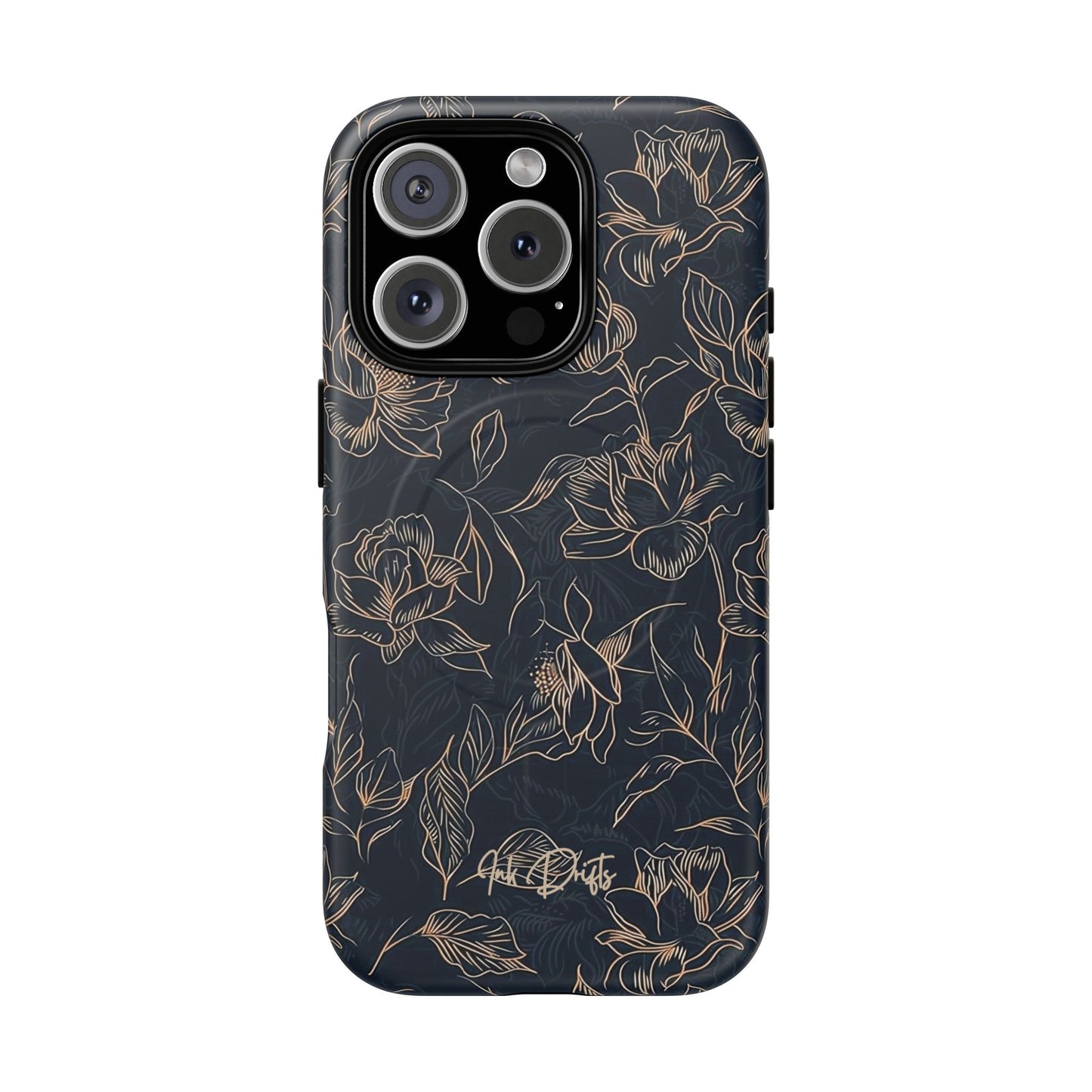 iPhone 16 Pro Matte Phone Case - Golden Elegance | MagSafe iPhone Case