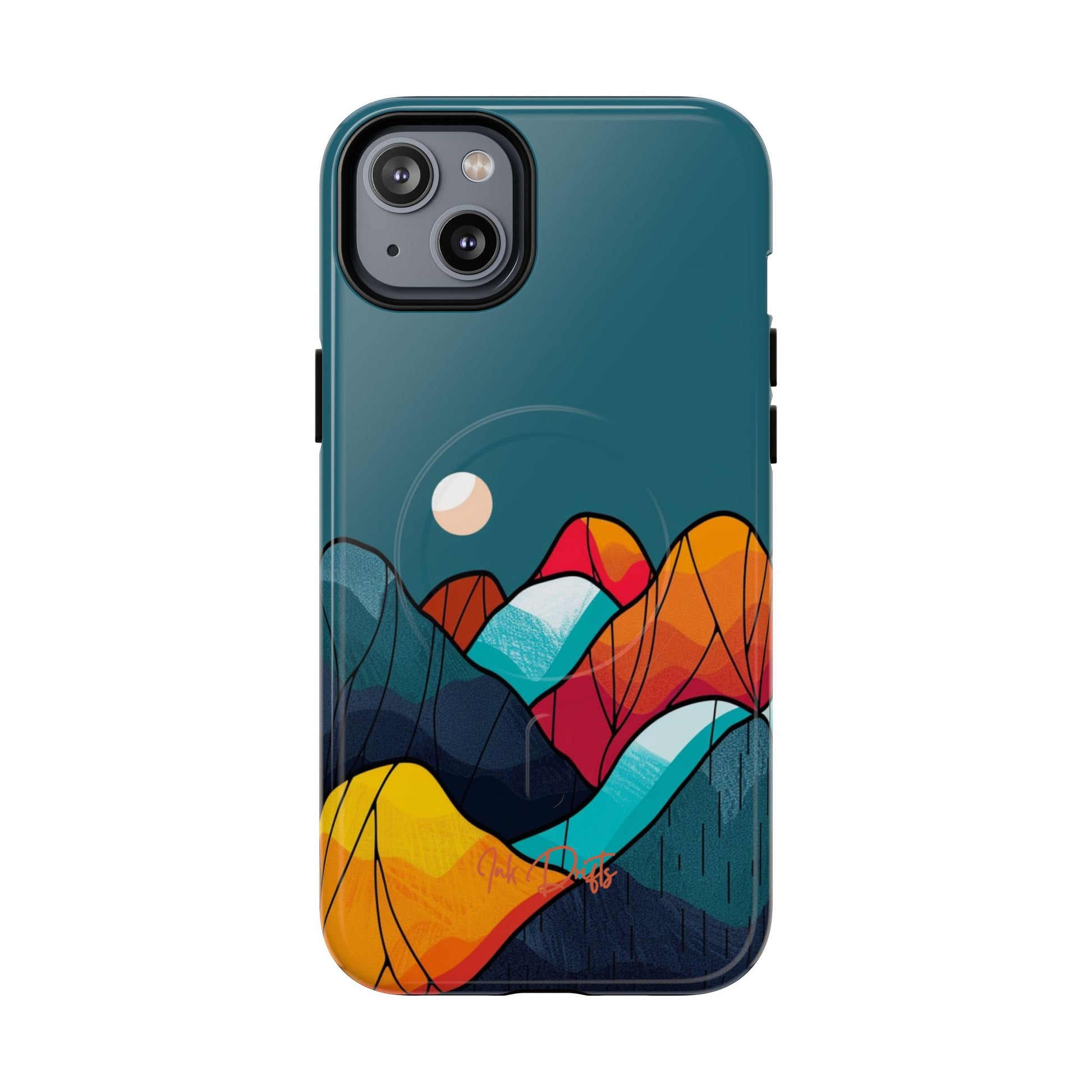 iPhone 14 Plus Glossy Phone Case - Autumn Mountains | MagSafe iPhone Case