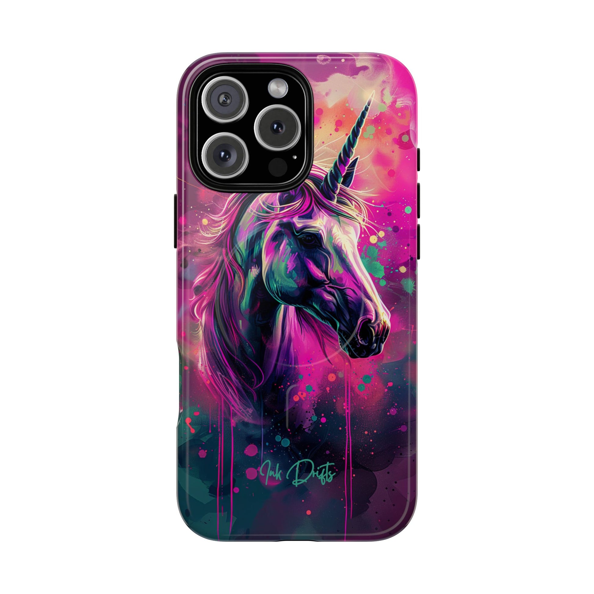 iPhone 16 Pro Max Glossy Phone Case - Mystic Unicorn | MagSafe iPhone Case