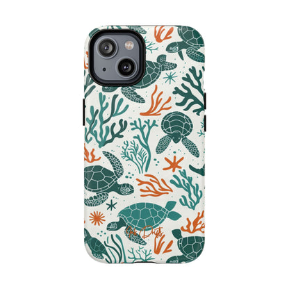 iPhone 14 Matte Phone Case - Turtle Tango | MagSafe iPhone Case