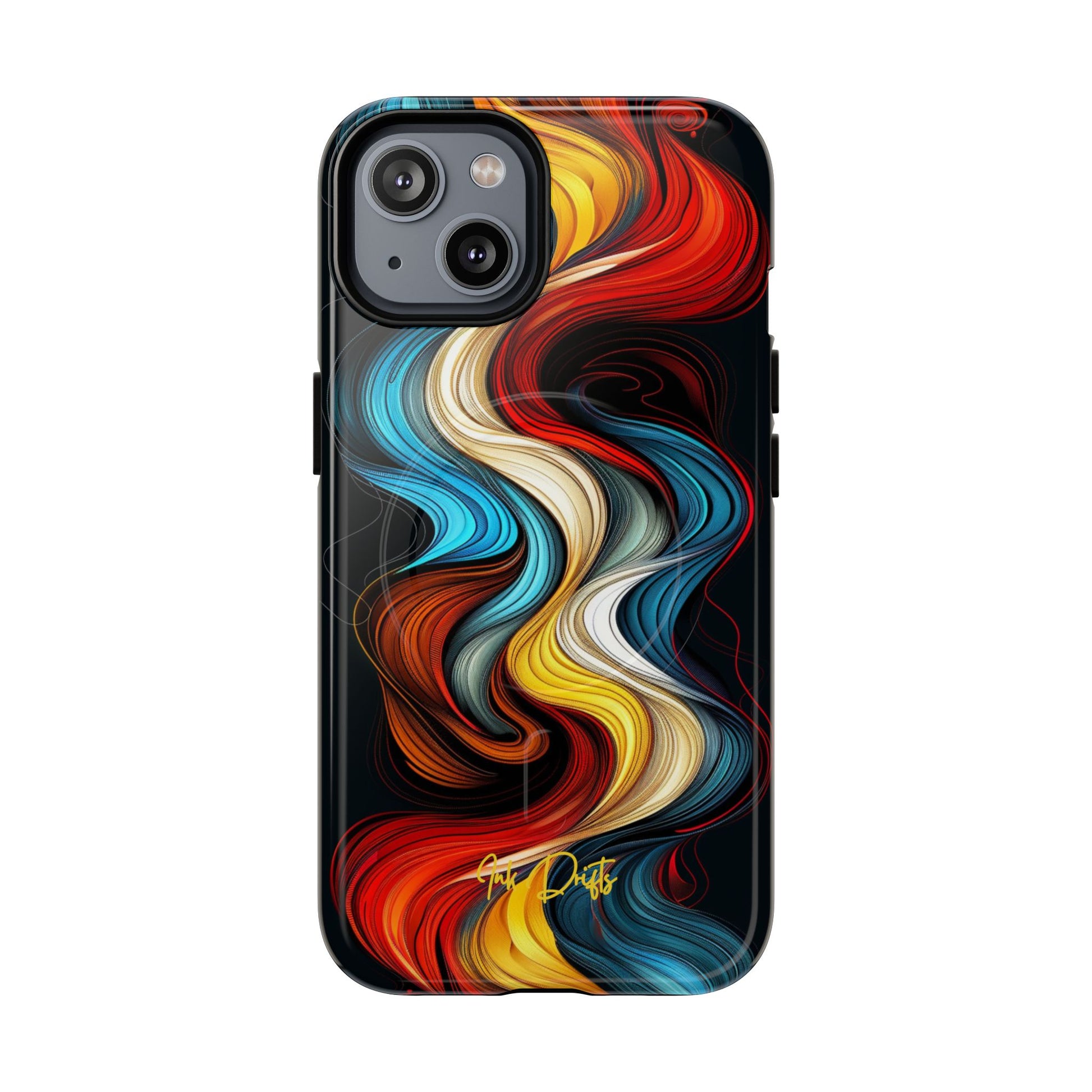 iPhone 14 Glossy Phone Case - Tangled Colors | MagSafe iPhone Case