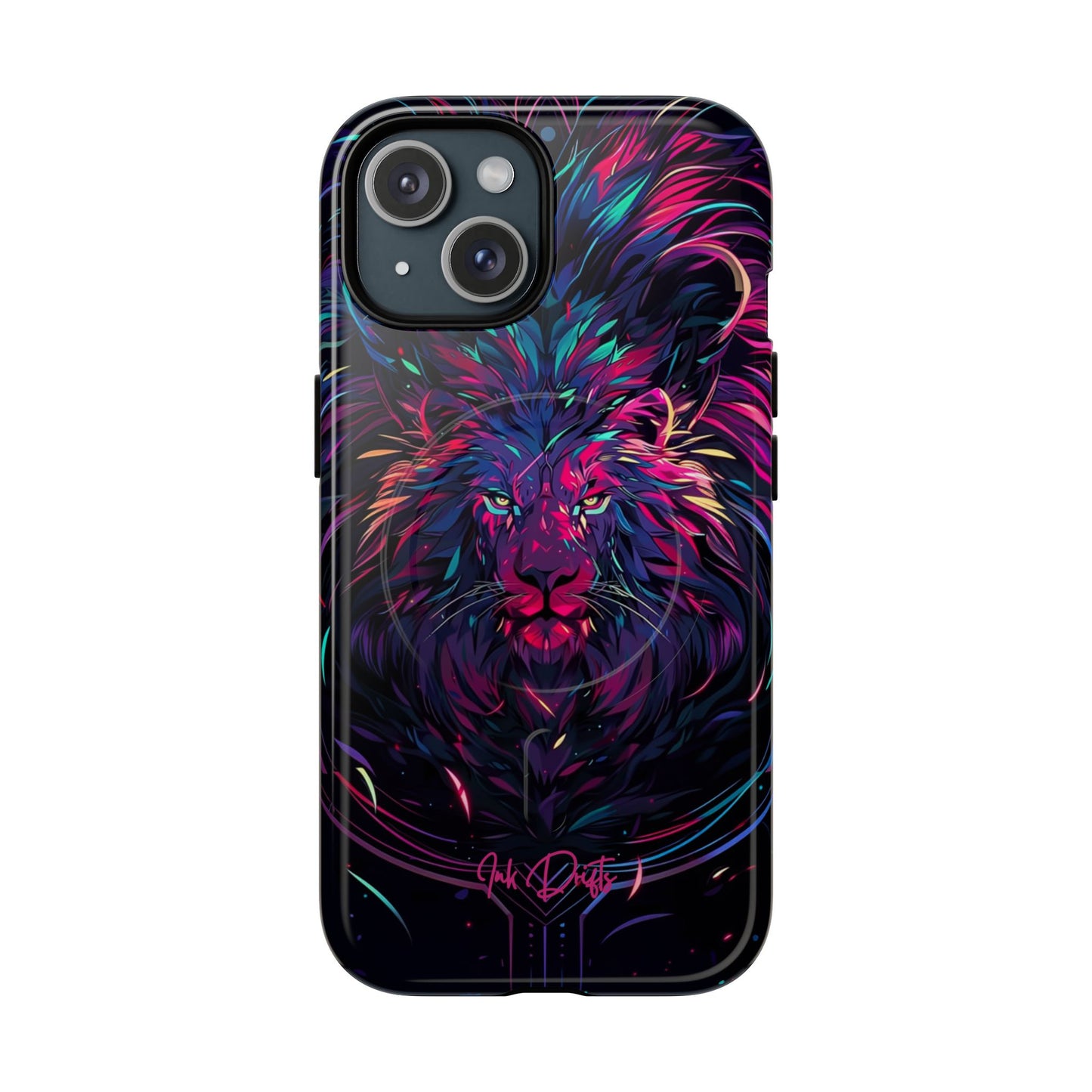 iPhone 15 Glossy Phone Case - Neon Majesty | MagSafe iPhone Case