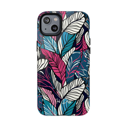 iPhone 14 Plus Glossy Phone Case - Leaf Symphony | MagSafe iPhone Case