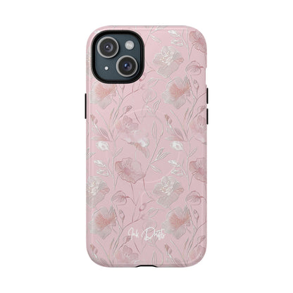 iPhone 15 Plus Glossy Phone Case - Pink Flora | MagSafe iPhone Case