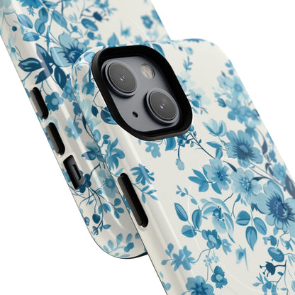 Phone Case - Blue Blossom | MagSafe iPhone Case