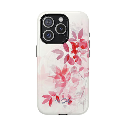 iPhone 15 Pro Glossy Phone Case - Whispering Leaves | MagSafe iPhone Case